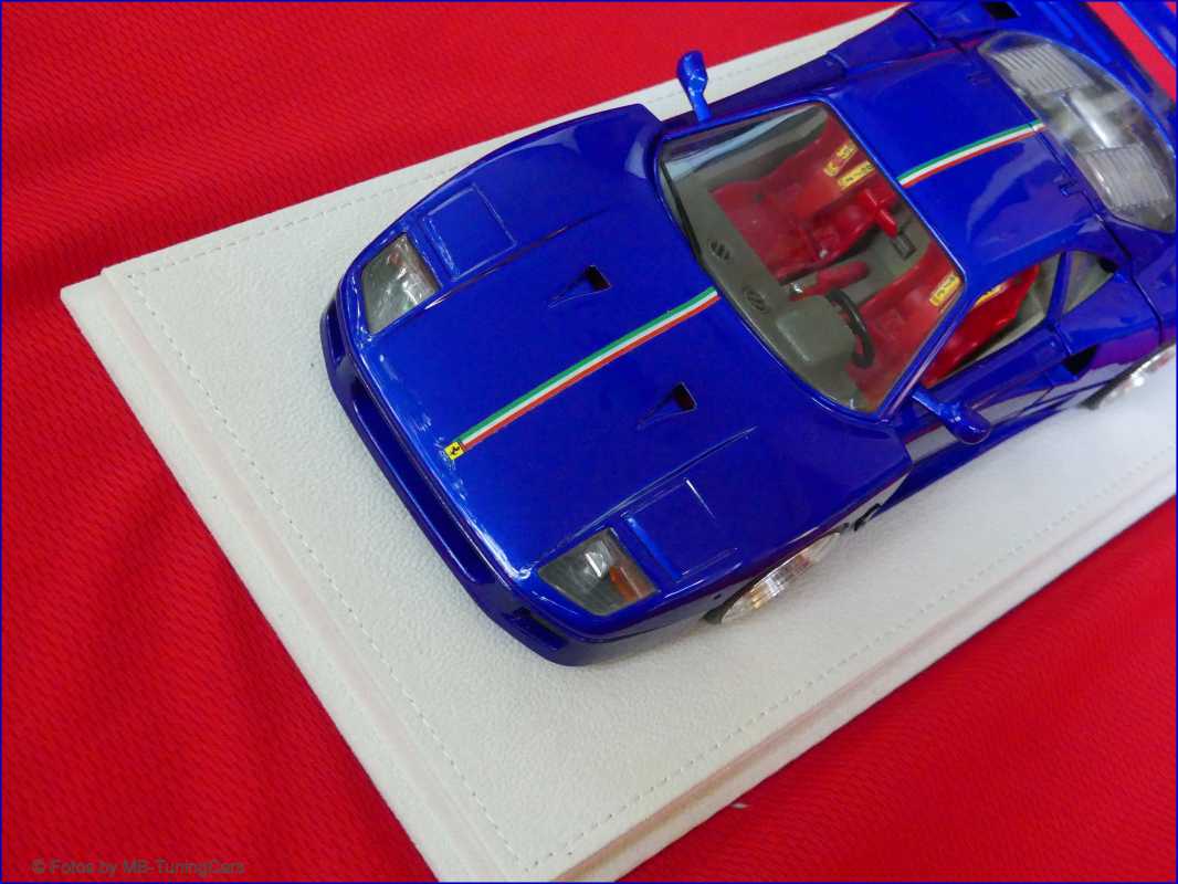 1:18 Ferrari F40 GTO + 3tlg.BBS Alu-Felgen + BBR Vitrine = UNIKAT